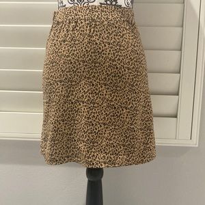 SX cheetah print BP skirt with zipper down the back.